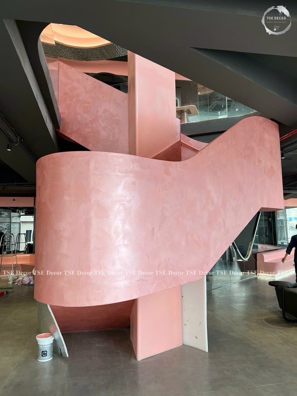 Sơn giả kim loại trên cầu thang sắt sơn giả kim loại