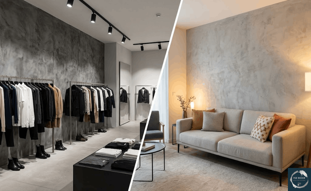 Mẫu sơn hiệu ứng cho showroom ứng dụng cho không gian sống gia đình Sơn hiệu ứng cho showroom