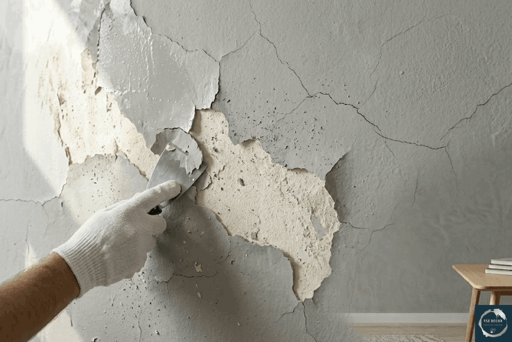 Sơn hiệu ứng có bị bong tróc, nứt hay không ? Cách xử lý sơn hiệu ứng bong tróc